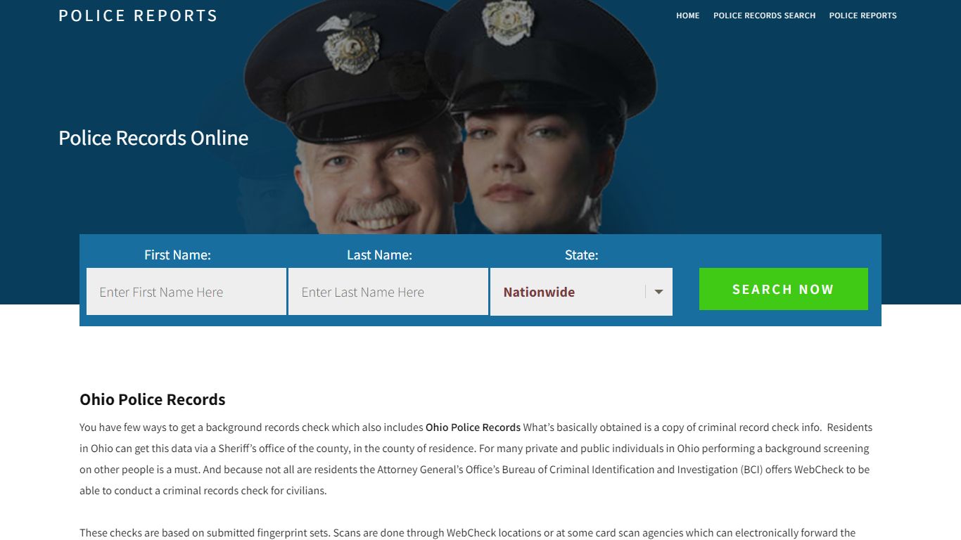 Ohio Police Records | Get Instant reports on People