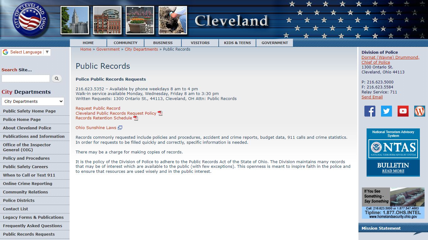 Public Records | City of Cleveland