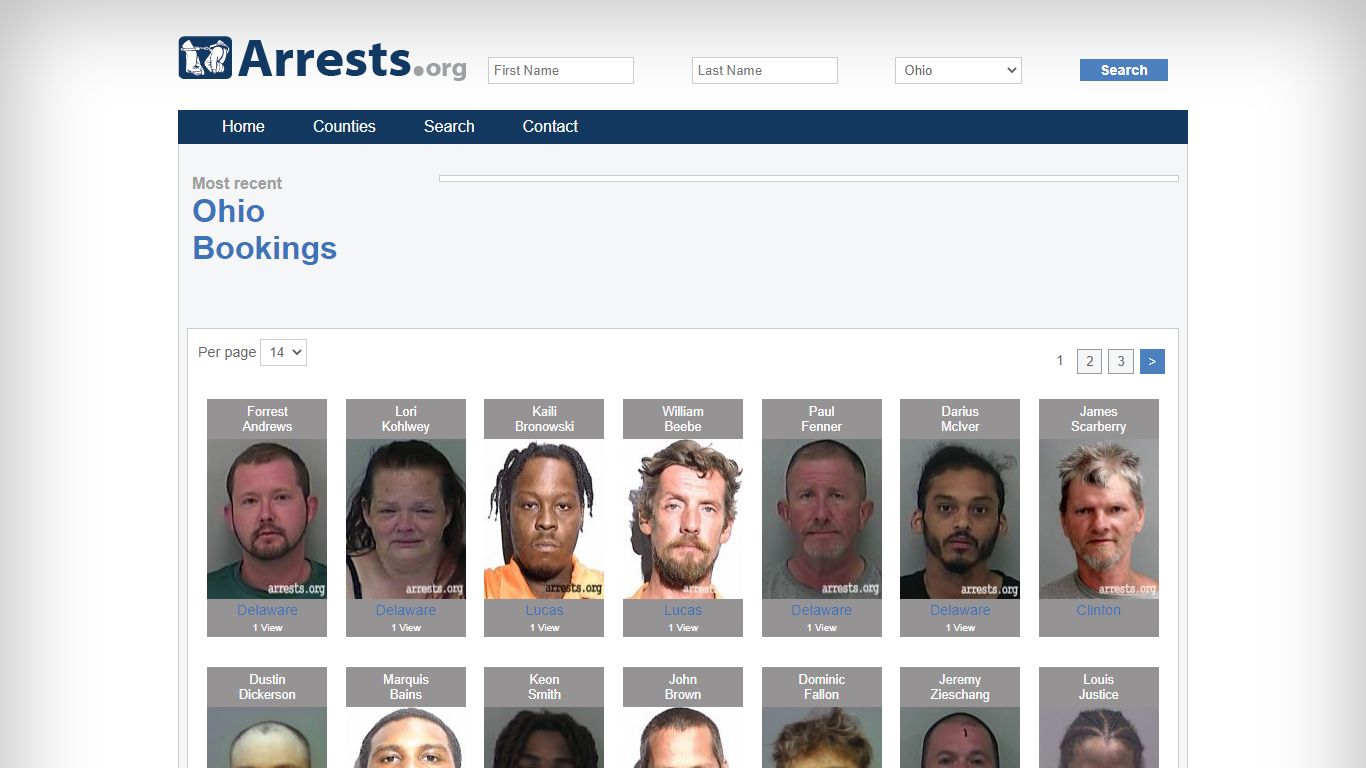 Ohio Arrests and Inmate Search